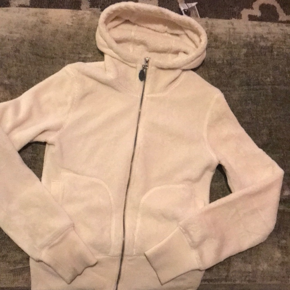 Fuzzy cream jacket - Picture 2 of 5